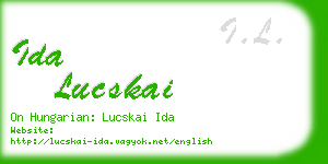 ida lucskai business card